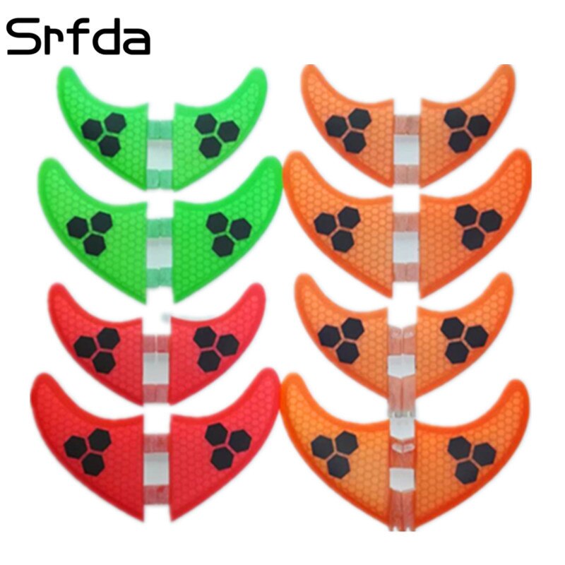 4pcs/Lot High quality surfboard FCS fins with fiberglass honey comb material for surfing  fin GX G3 G5 G7 S L size quad fins