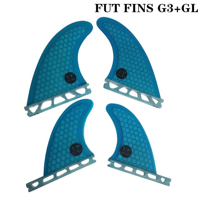 Future Quad Fin Blue Color Surf Fin G5+GL/G3+GL Surfboard Future Honeycomb Fins Surfing Quihas 4pcs per set