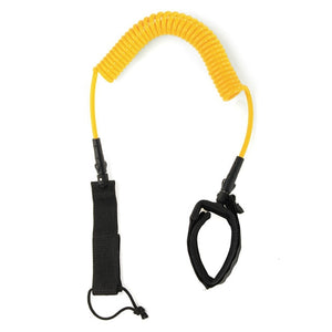 Outdoor Surfboard Foot Rope High Toughness Surfboard Coiled Standing Skis Foot Rope Tpu Paddle Rope Surfing Accessories-Yellow