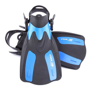 WHALE Swimming Flippers Adult Short Snorkeling Surfing Water Sports Neoprene Anti-slip Shoes Swim Fins Flippers Adjustable Heel