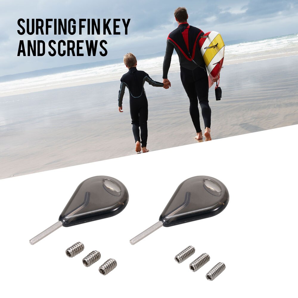 Surfing Board Fin Screws 9MM/12MM for FCS Fins Extra Fin Key Plate Replacement Kit Surfing Board Screws
