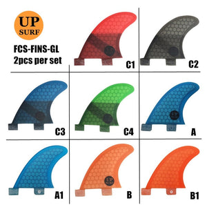 Surfing FCS Fins GL Orange,red, blue,green,black  Honeycomb Fibreglass Fin FCS Rear Fins Surf Quilhas