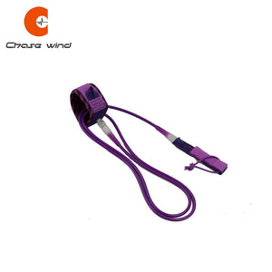 6ft/8ft/10ft/12ft Straight Cord Surf Leash Purple Surf Leash Surf Ankle Calf Leash Steel Swivel Surfing Leg Rope Surfer Gift