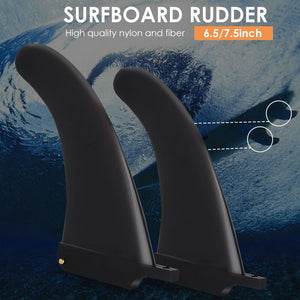 Surfboard Rudder Surfboard Fins Drainage Drifting Surfing Toys Surf Fins Black Nylon Plus Fiber Durable Portable Practical
