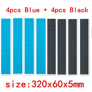 8pcs 320*60*5mm Surfboard deck pad daimond line FR EVA Deck grip has adhesive sup deck pad in surfing Skiing sports