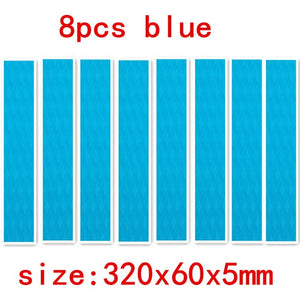 8pcs 320*60*5mm Surfboard deck pad daimond line FR EVA Deck grip has adhesive sup deck pad in surfing Skiing sports