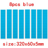 8pcs 320*60*5mm Surfboard deck pad daimond line FR EVA Deck grip has adhesive sup deck pad in surfing Skiing sports