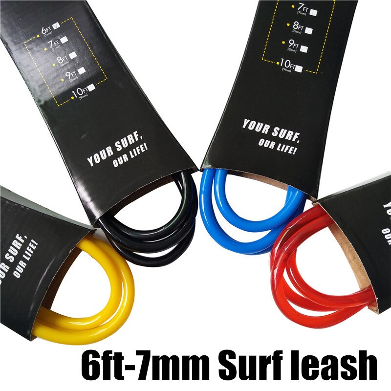 1pc Surfing Surfboard Leash 6ft 7mm Surfboard Leash Surfing Leash Neoprene Strape Heavy duty Velcro