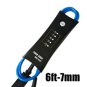 1pc Surfing Surfboard Leash 6ft 7mm Surfboard Leash Surfing Leash Neoprene Strape Heavy duty Velcro