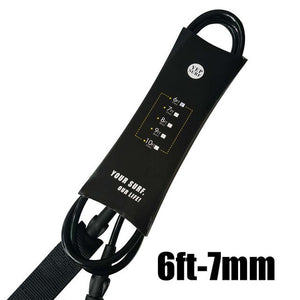 1pc Surfing Surfboard Leash 6ft 7mm Surfboard Leash Surfing Leash Neoprene Strape Heavy duty Velcro
