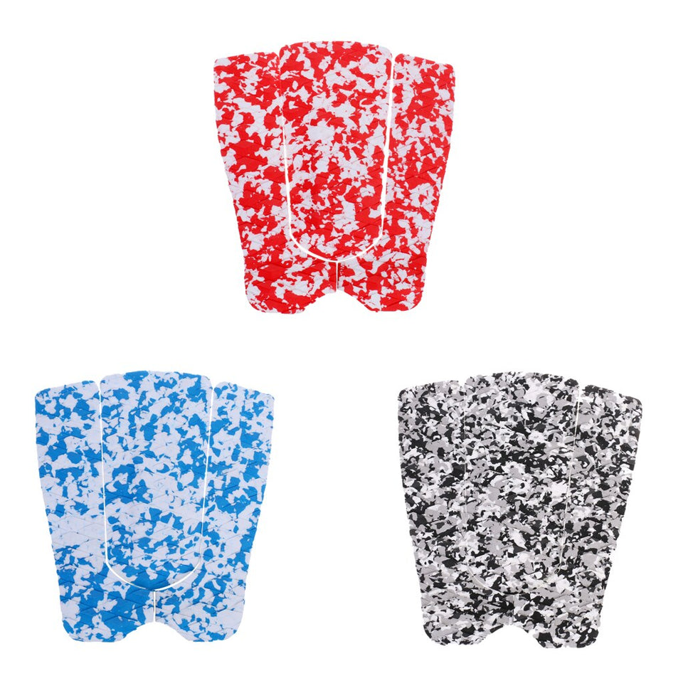 3Pcs Surfboard Tail Kick Pad with Anti-slip Dimond Thread Groove Deck Grips Traction Surfing Water Sports Accessory