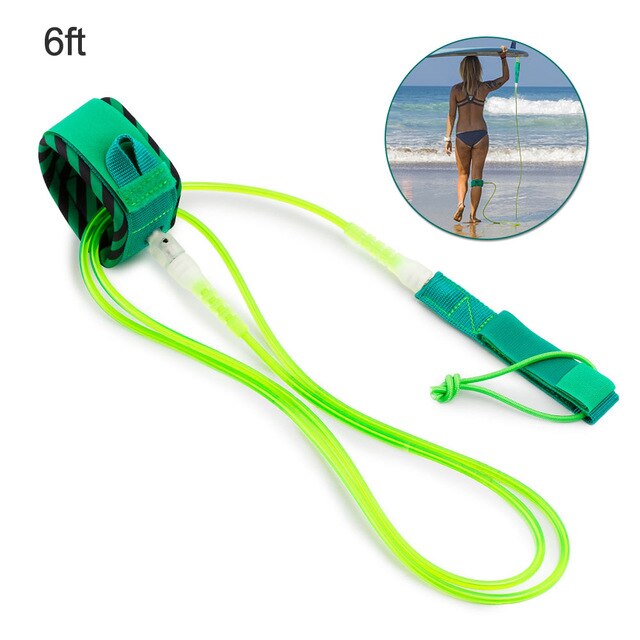 Surfing 6ft-10ft Surfboard Leash Rope Stand Up Paddle Board Leash Smooth Steel Swivel Surfing Leg Rope for surf Stand Up Board