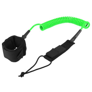10FT Surf Coiled Leash Surfboard Legrope Smooth Steel Swivel Surfing Leg Rope SUP Paddleboard Leash