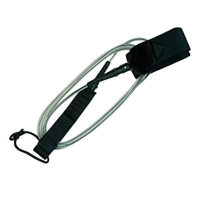 6FT 5.5mm Ankle Strap Universal TPU Anti-lost Water Sports Double Swivels Elastic Surfing Durable Loop Closure Surfboard Leash
