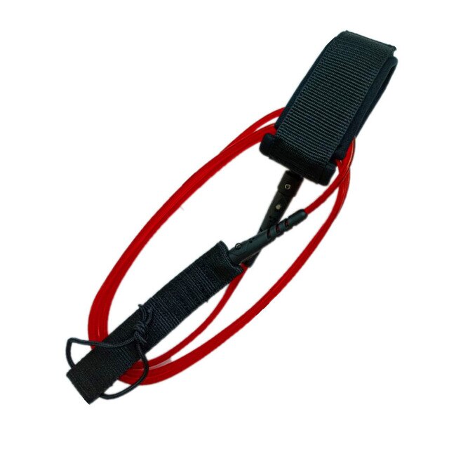 6FT 5.5mm Ankle Strap Universal TPU Anti-lost Water Sports Double Swivels Elastic Surfing Durable Loop Closure Surfboard Leash