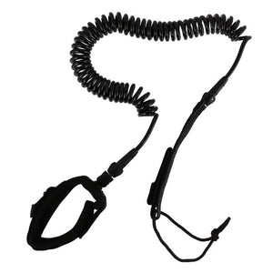 Surfboard Leash Surfing Stand Up Paddle Board Leash Coiled Cord SUP for All Types of Surfboards - black, 6ft