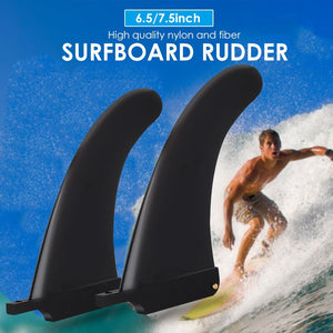 Nylon Plus Fiber Black Surfboard Rudder Water Row Board Surf Fins Beach Surfing Toys Surfboard Fins for Shoal Surfriding