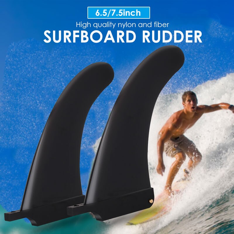 Nylon Plus Fiber Black Surfboard Rudder Water Row Board Surf Fins Beach Surfing Toys Surfboard Fins for Shoal Surfriding