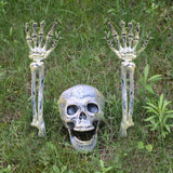 Halloween Prop Skull Skeleton Horror Tombstone Skull Gauze Decoration Halloween Home Garden Decor Haunted House Scary Party
