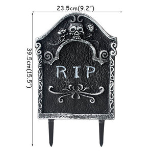 Halloween Prop Skull Skeleton Horror Tombstone Skull Gauze Decoration Halloween Home Garden Decor Haunted House Scary Party