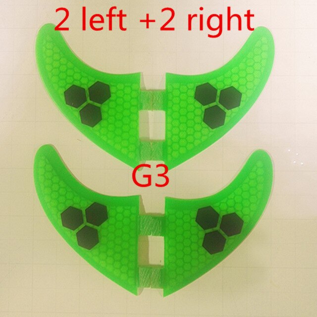4pcs/Lot High quality surfboard FCS fins with fiberglass honey comb material for surfing  fin GX G3 G5 G7 S L size quad fins