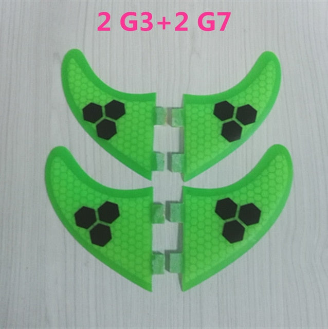 4pcs/Lot High quality surfboard FCS fins with fiberglass honey comb material for surfing  fin GX G3 G5 G7 S L size quad fins