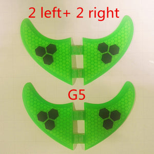 4pcs/Lot High quality surfboard FCS fins with fiberglass honey comb material for surfing  fin GX G3 G5 G7 S L size quad fins