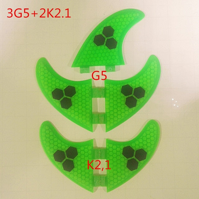 4pcs/Lot High quality surfboard FCS fins with fiberglass honey comb material for surfing  fin GX G3 G5 G7 S L size quad fins