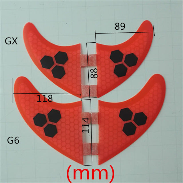 4pcs/Lot High quality surfboard FCS fins with fiberglass honey comb material for surfing  fin GX G3 G5 G7 S L size quad fins