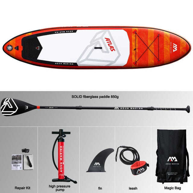 366*84*15cm inflatable surfboard ATLAS 2019 stand up paddle board  surfing AQUA MARINA water sport sup board ISUP  surf board